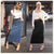 Jeans Skirt Women Pencil Dubai Muslim Button High Waist Bodycon Denim Long Skirts Middle East Turkish Abaya Islamic Clothing