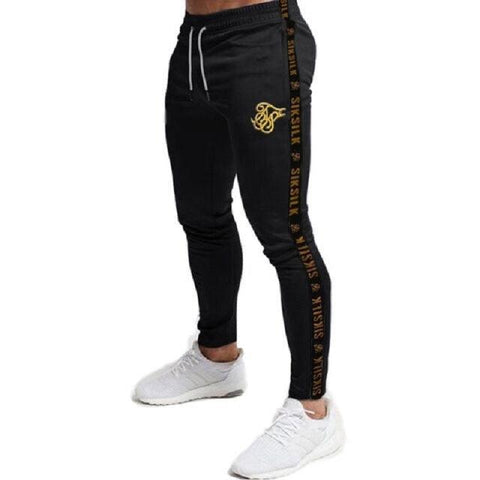 Mens JoggersSweatpants Sik Silk Fitness Elastic Trousers Hip Hop Skinny Tracksuit Siksilk Pant Men Casual Silk Silk Track Pants - ElitShop