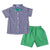 Boys Clothes New Children Clothes Plaid Bow Tie Short Sleeve+Solid Color Shorts Suit Kid Clothes 2-6Y Toddler Boy Clothes