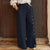 Casual Autumn Elastic Waist Solid Long Trouser ZANZEA Women Elegant Work OL Button Pantalon Palazzo Cotton Pant Overall Oversize