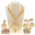 Newest Italian Golden Jewelry Set Woman Large Pendant Necklace Banquet Wedding Party Jewelry Set H0081