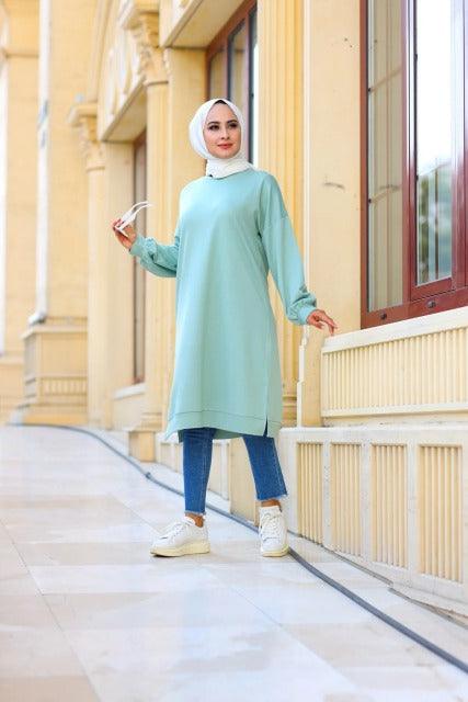 Women&#39;s Clothes Side Slit Tunic Turkey Muslim Fashion Hijab Dress Islam Istanbul Istanbulstyles Dubai Worldwide 2022 - ElitShop