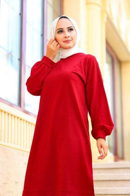 Women&#39;s Clothes Side Slit Tunic Turkey Muslim Fashion Hijab Dress Islam Istanbul Istanbulstyles Dubai Worldwide 2022 - ElitShop