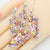 2021 New Multi Color Zirconia Gold Color Jewelry Sets for Women Earrings Necklace Pendant Rings Gift Box