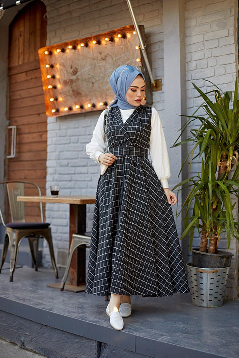 Muslim Suit Double Gilet Set Hijab Dress Abaya Dubai Muslim Kaftan Islamic Clothing For Women Made In Turkey Modest Fashion - ElitShop