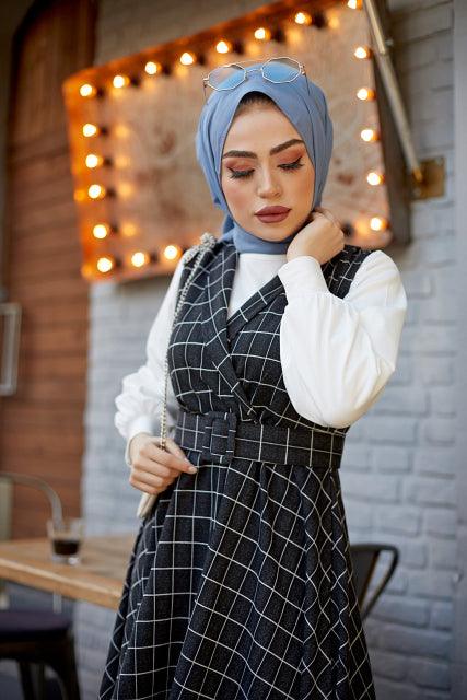 Muslim Suit Double Gilet Set Hijab Dress Abaya Dubai Muslim Kaftan Islamic Clothing For Women Made In Turkey Modest Fashion - ElitShop
