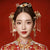 FORSEVEN Bridal Bride Golden Headwear Set Chinese Phoenix Tiara and Crowns Coronet Hair Ornament Wedding Jewelry Accessories