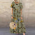 Vintage Floral Long Dress Women Summer Elegant Linen Short Sleeve Boho Maxi Dress Female Holiday Sundress Party Dresses Vestidos