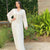 AB084 Long Dress White Abaya Ramadan Clothes Muslim Woman Prayer Outfit 2 Piece Set Veil Female Arabic Kaftan With Inner 2022