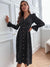 Syiwidii Polka Dot Dresses for Women Breasted Single V-Neck 2022 Summer Dress Ladies Long Sundress Loose Casual Elegant Clothing