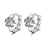 Sterling Silver 925 Heart CZ Cubic Zircon Round Daisy Flower Trio Stud Earrings For Women Silver S925 Original Fashion Jewelry