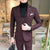 Men Dress Blazers Pants Vest 3 Piece Set / Male Wedding New 2022 Autumn Business Formal Plaid Suit Luxury Slim Fit Coat Trousers