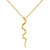 AIDE Small Serpentine Snake Tassel Earrings Gold Color Snake Circle Earrings For Women Punk Animal Earrings Jewelry