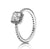 Original 925 Sterling Silver Four Claw Timeless Elegance With Crystal Rings For Women Wedding Party Gift Pandora Jewelry