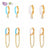 925 Sterling Silver Buckle Earrings White Turquoise Enamel Hoop Earrings for Women Chain Tassel Huggie Earrings Females Jewelry