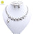 Wedding Jewelry Sets Crystal Bridal Jewelry Set For Women Silver Plated Necklace Earrings Bracelet Ring Wedding Decoration