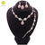 Dubai Gold Color Jewelry Sets For Women Necklace African Water Drop Jewelry Nigerian Bridal Wedding Costume Bracelet Ring Set