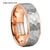 6mm 8mm Wedding Band Set Rose Gold Tungsten Carbide Hammer Ring Trendy Jewelry Multi Faces Brushed Finish Comfort Fit