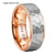 6mm 8mm Wedding Band Set Rose Gold Tungsten Carbide Hammer Ring Trendy Jewelry Multi Faces Brushed Finish Comfort Fit