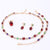 Hot Selling Dubai Colorful Crystal Rhinestone Necklace Sets Fashion Gold Color Women Bridal Costume Jewelry Sets
