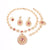 Bridal Jewelry Sets High Quality Gold Color Jewelry Set Trendy Necklace Earrings Bracelet Set For Women Dubai Jewelry Set