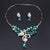 OEOEOS Jewelry Sets for Women Fashion Gold-color Dubai Rhinestone Necklace Earrings Flower Wedding African Bead Jewelry Set