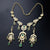 Sunspicems Morocco BrideWedding Jewelry Sets Gold Color African Women Long Flower Necklace Earring Indian Crystal Jewelry 2021