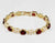 Natural Ruby 14 K GOLD Bangle bracelet B20 Girl Woman MEN Quartz jewelry 2 pcs Lustrous 14k Gold Plated