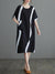 short sleeve oversize cotton vintage stripe dresses for women casual loose midi summer dress elegant clothing 2022