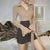 Women&#39;s Elegant Flare Long Sleeve V-Neck High Waist Official Work Pencil Dress Slim Patchwork Mini Shirt Dress