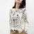 Spring Ladies Cardigan Sweater Korean Fashion 2022 New Trend Printing Thin Section Loose Wool Knit Sweater Jacket  Western Style