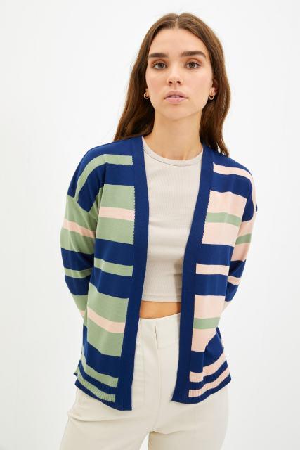 Trendyol Striped Knitwear Cardigan TWOAW22HI0598 - ElitShop