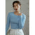 DUSHU Sweater Women French All-match Round Neck Sweater 6 Colors Autumn New Strip Slimming Bottoming Shirt Women Solid Pullovers