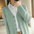 22 Spring And Autumn New Female V-Neck Simple And Versatile Thin Knitted Large Size Cardigan Jacket Sweater Korean Loose Casual