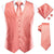 Hi-Tie 20 Color Silk Men&#39;s Vests and Tie Business Formal Dresses Slim Vest 4PC Hanky cufflinks for Suit Blue Paisley Waistcoat