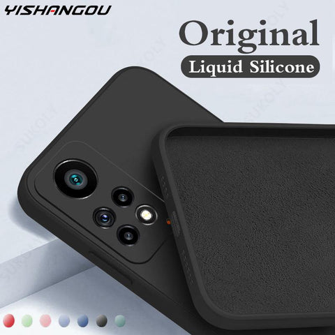 Liquid Silicone Case For Xiaomi 11T Mi 9T A3 Lite Poco X3 NFC M3 Soft Cover For Xiaomi Redmi Note 9s 9 8 10 11 Pro 7 10T 11s - ElitShop