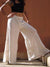 Female Retro Solid Wide Leg Beach Pant 2022 Casual Pleated Cotton Linen Pants Women Elegant High Waist Drawstring Loose Trousers
