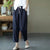 Lucyever 2022 Spring Summer Cotton Linen Pants Women Solid Color Casual Ankle-length Pant Woman Plus Size Lace-up Loose Trousers