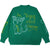 Kitten Graffiti Warm Thin Sweater Men Women Spring Autumn Loose Green Pullover Sweater Harajuku Retro College Knitting Outwear