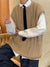 Sweater Vest Men&#39;s V-neck Twist Pullover Sweater Vest Men Korean Fashion Casual Vest Men&#39;s Loose Streetwear Sleeveless Vest Y2k