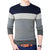 Men&#39;s Spring And Autumn Casual Sweater O-Neck Stripe Stitching Slim-fit Knit Sweater Sweater Pullover M-3XL