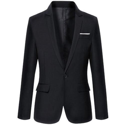 Men Business Blazers Spring Autumn Formal Men&#39;s Coat Male Fashion Solid Color Blazer Long Sleeve Lapel Slim - ElitShop