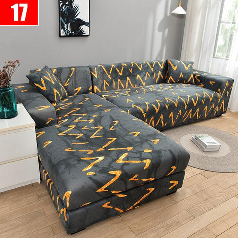 L-Shaped Elastic Sofa Cover 1/2/3/4 Seater Slipcover Corner Sectional Sofa Armchair Couch Covers for Living Room - ElitShop