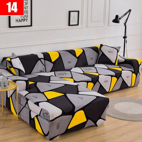 L-Shaped Elastic Sofa Cover 1/2/3/4 Seater Slipcover Corner Sectional Sofa Armchair Couch Covers for Living Room - ElitShop