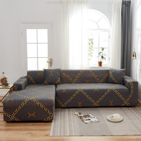Elastic Sofa Cover for Living Room L Shape Corner Couch Armchair Full Coverage Stretch Decorate Protect Slipcover 1/2/3/4 Seats - ElitShop