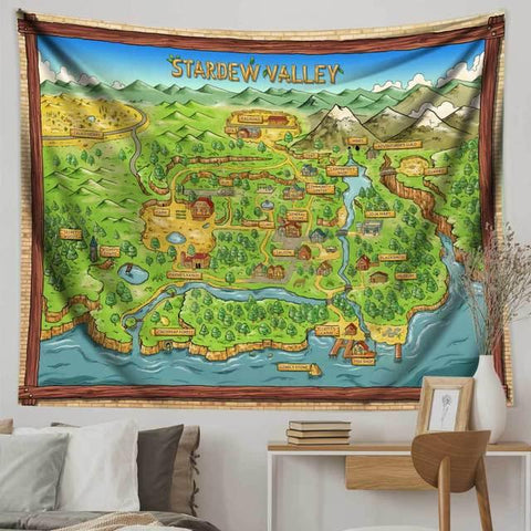 High-Definition World Map Tapestry Map Fabric Wall Hanging Decorative Wall Carpet Bed Polyester Table Cover Yoga Beach Towel - ElitShop