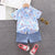 New Design Summer Toddlers Holidays Clothes Boys Fashion Set Floral Geomentric Printed Top with Shorts 2 Pieces Kids&#39; Kits 1 3
