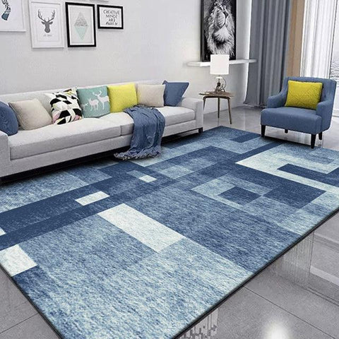 Nordic Geometric Living Room Rug Ins Abstract Coffee Table Mat Absorbent Non-slip Bathroom Mat Kids Bedroom Bedside Carpets - ElitShop