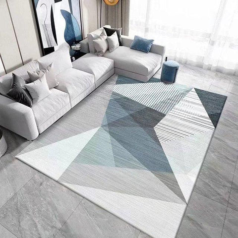 Nordic Geometric Living Room Rug Ins Abstract Coffee Table Mat Absorbent Non-slip Bathroom Mat Kids Bedroom Bedside Carpets - ElitShop