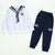 New Childrens Sports Suits Spring Sailor Collar Cotton Coat+Pants Mariner Suit Twins Dress Girl Skirt Boy Clothes Kids Sets